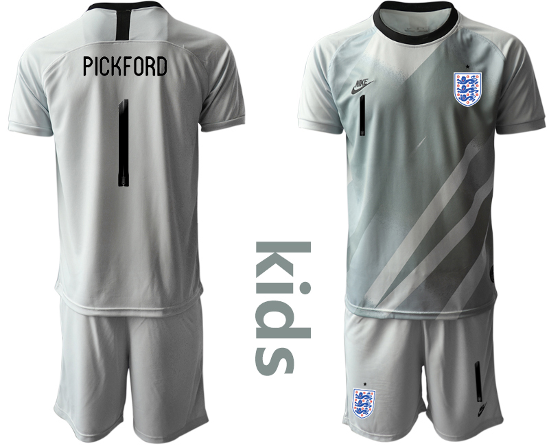 2021 European Cup England gray goalkeeper Youth #1 soccer jerseys